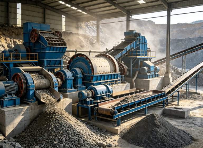 Main Mineral Processing Technology Process Scheme & Equipment Selection For Rock Gold Ore