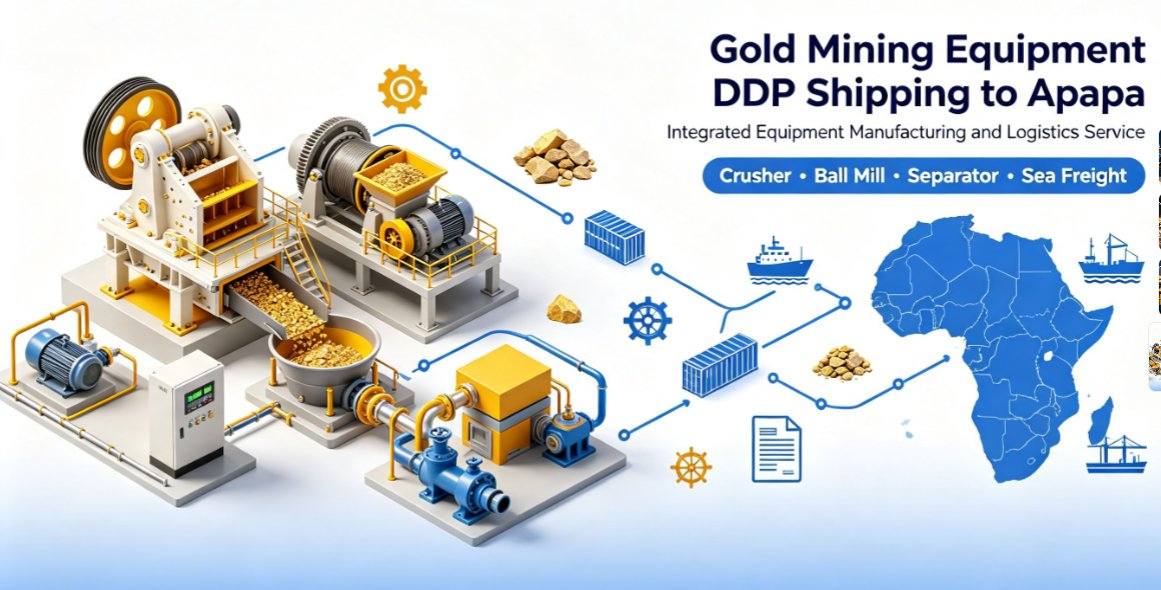 Complete Gold Ore Processing Equipment DDP Shipping Solution to Apapa Port Lagos Nigeria