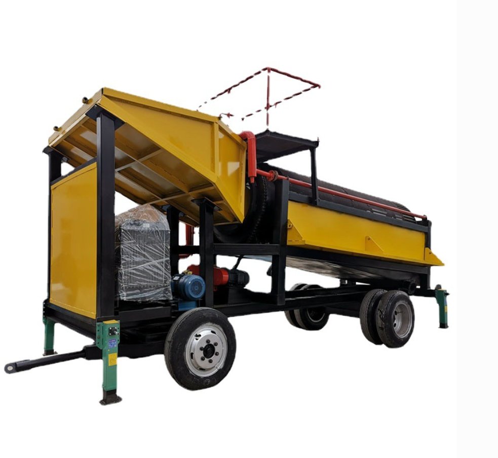 WSHT Large Trommel Gold Washer Mobile High Capacity River Sand Gold Mining Washing Machine