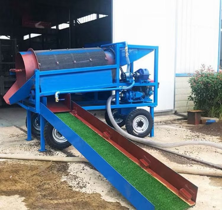 Rotary trommel gold mining equipment