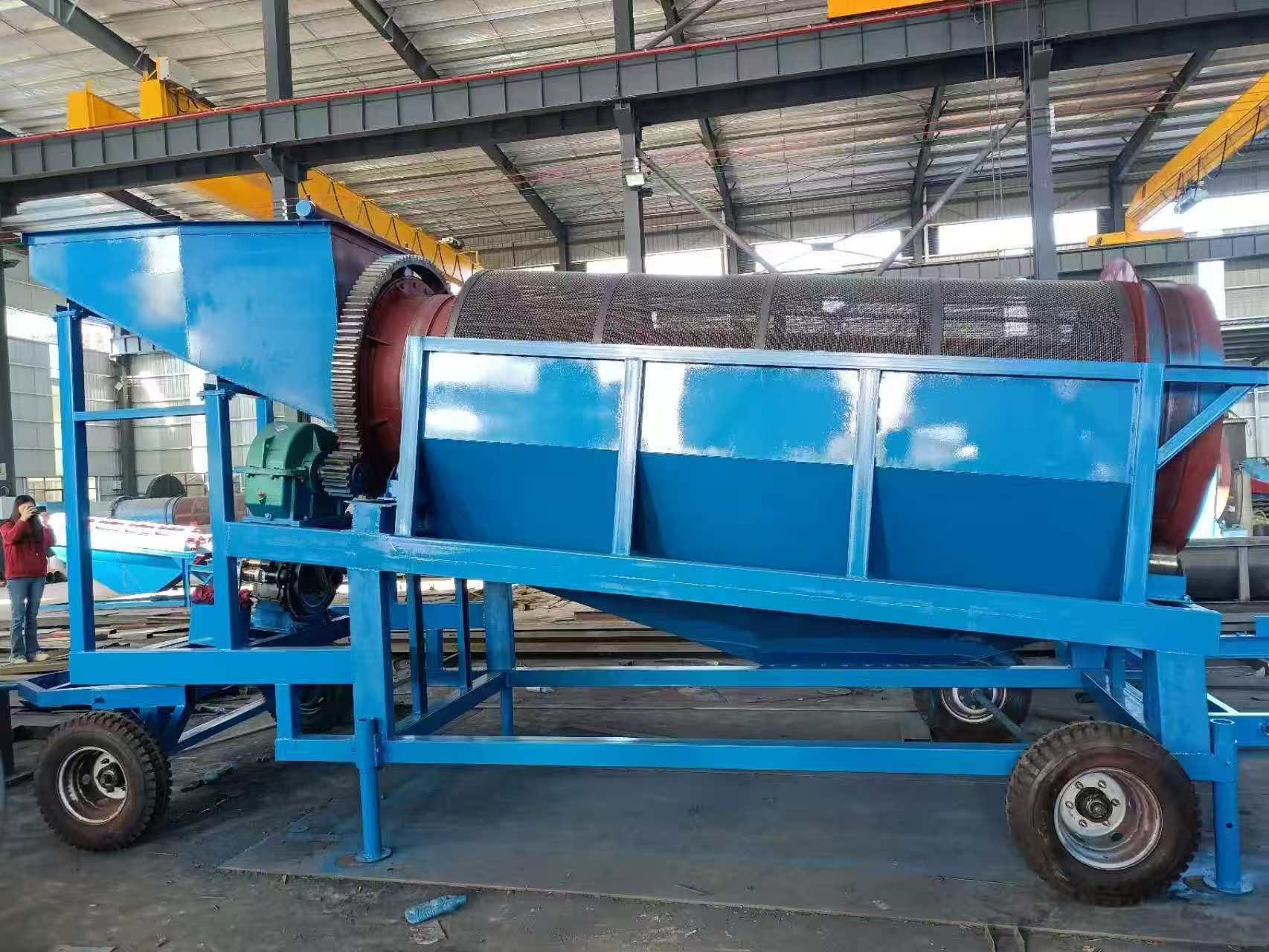 WSHT Trommel Gold Washing Machine Mobile Alluvial Gold Screening Equipment River Gold Mining Trommel Screen