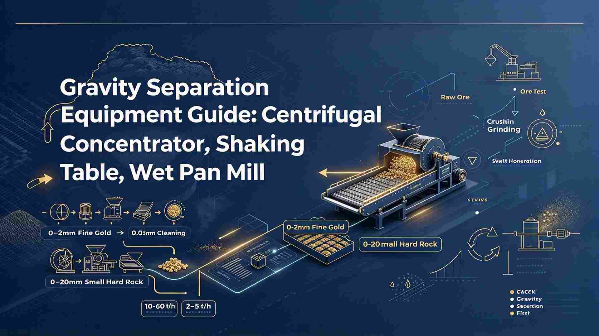 Gravity Separation Equipment Guide: Centrifugal Concentrator, Shaking Table, Wet Pan Mill