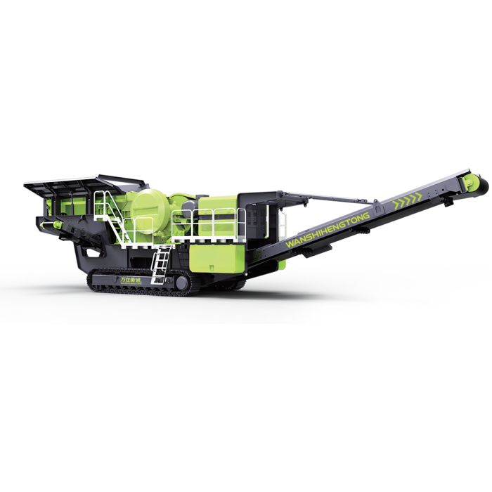 Tracked jaw mobile crushing station